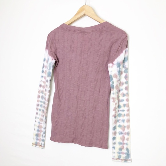 Free People We The Free Big Sur tie-dye, long sleeve ribbed top - Picture 9 of 13